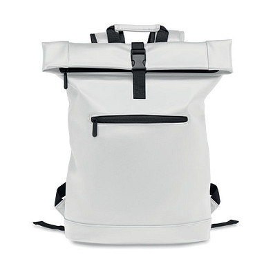 15 Zoll Rolltop-Rucksack PU BAI ROLL, Weiß