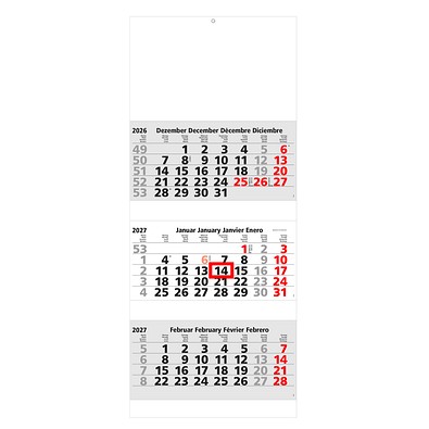 Geiger-Notes 3-Monats-Block-Wandkalender Blick 2026