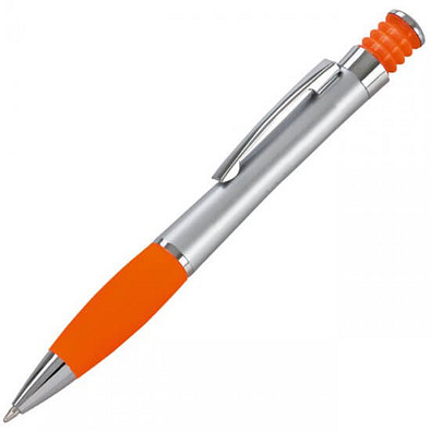 LANCE Druckkugelschreiber Nevada, silber/orange LANCE Druckkugelschreiber Nevada, silber/orange