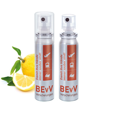 Handreinigungsspray antibakteriell - No Label Look, inkl. Druck, 20 ml Pocket Spray