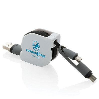 XD COLLECTION 3-in-1 ausziehbares Kabel, schwarz