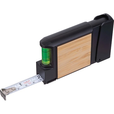 3 Meter Maßband mit Wasserwage Halifax,schwarz