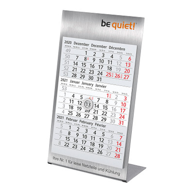3 Monats Tischkalender Aus Metall 21 22 Gebursteter Edelstahl