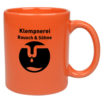 Keramikbecher Carina, 300 ml, orange Keramikbecher Carina, 300 ml, orange