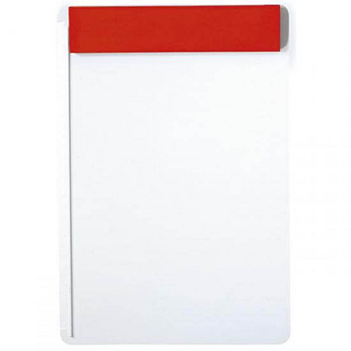 Schreibbrett, weiß/rot