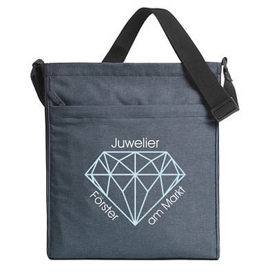 HALFAR Umhängetasche Circle, blau-grau meliert