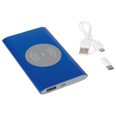 Powerbank Wireless Power, 4.000 mAh, blau Powerbank Wireless Power, 4.000 mAh, blau