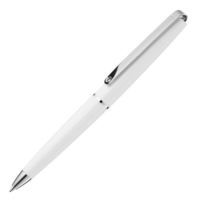 uma® Metall-Drehkugelschreiber Eternity, blaue Mine, weiß