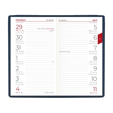 Taschenplaner Moldau Soft-Touch, dunkelblau