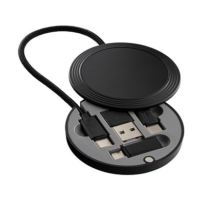 4-in-1 Ladekabel REEVES-CONVERTICS EVO, schwarz