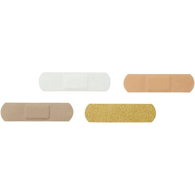 5 Pflaster mit vollfarbig bedrucktem Papierumschlag, weiss, sensitive (white)