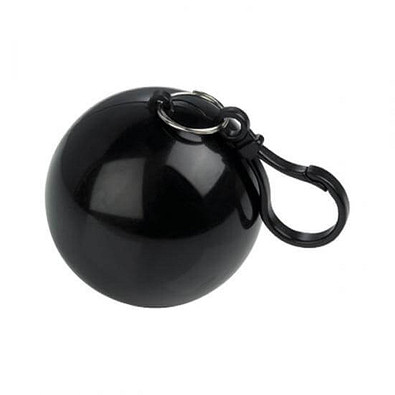 Notfallponcho im Kunststoffball, schwarz