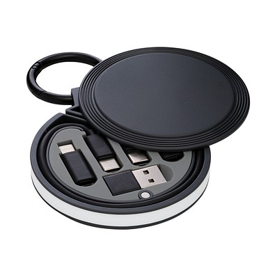 6-in-1 Ladekabel REEVES-myCONVERTICS, schwarz/weiß