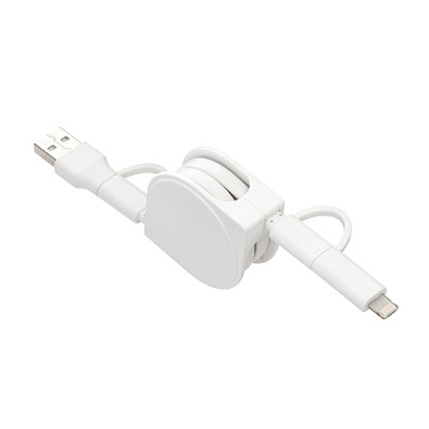 6-in-1 Ladekabel REEVES-SNAKE II, weiß