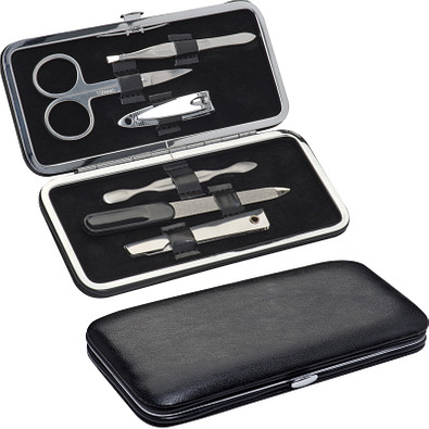 7-teiliges Manikürset, schwarz