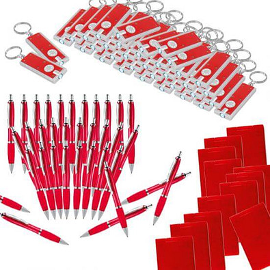 Werbe-Sparset, 150 tlg., inkl. Druck, rot Werbe-Sparset, 150 tlg., inkl. Druck, rot