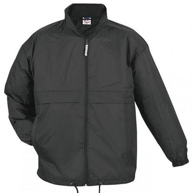 B&C Collection Unisex Windbreaker Jacke, schwarz, M