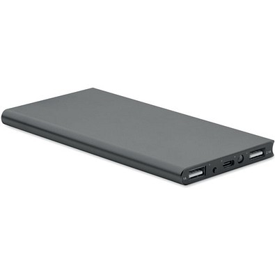 Powerbank 8.000 mAh Flat-Metal, titan
