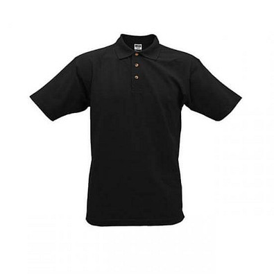 JAMES & NICHOLSON Unisex Poloshirt, schwarz, S