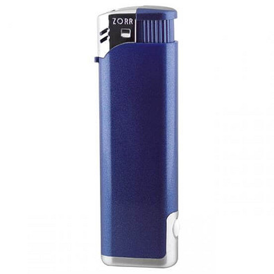 Piezo-LED-Feuerzeug, blau/metallic
