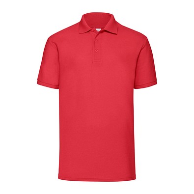 FRUIT OF THE LOOM® Unisex Poloshirt Pique, rot, M