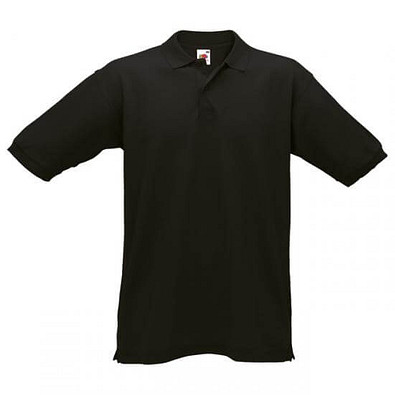 FRUIT OF THE LOOM® Unisex Poloshirt Pique, schwarz, M
