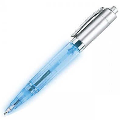 Leucht-Druckkugelschreiber Sailing, blaue Mine, Blau