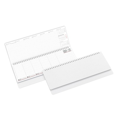 Geiger-Notes Schreibtisch-Querkalender Ideal 2026, weiß