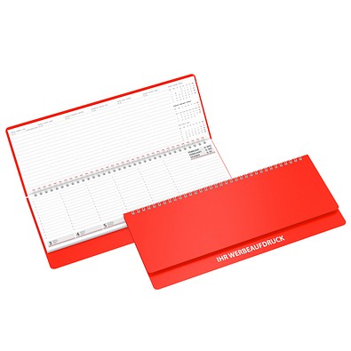 Geiger-Notes Schreibtisch-Querkalender Ideal 2026, rot