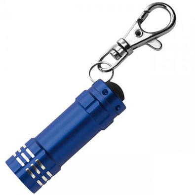 LED-Minilampe mit Karabiner, blau