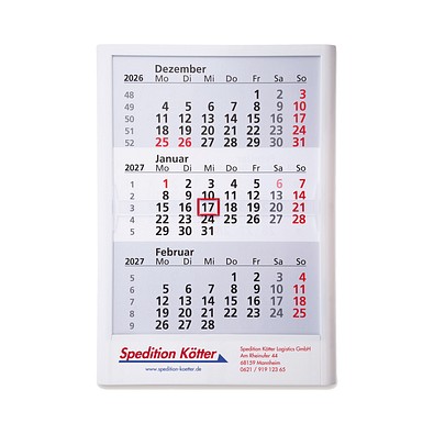 2-Jahres-Wandkalender 2026/2027, weiß