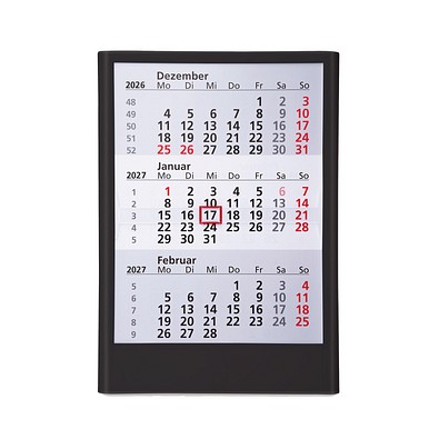 2-Jahres-Wandkalender 2026/2027, schwarz