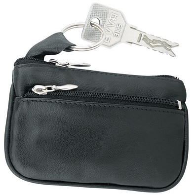 Leder-Schlüsseletui, schwarz