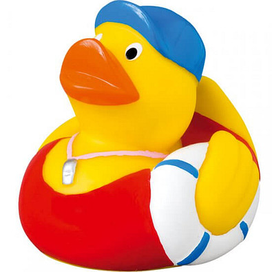Schnabels® Bade-Ente Bademeister, gelb/rot