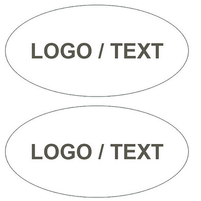 Etikett, oval, Glänzend Weiß, oval, 60 x 30 mm