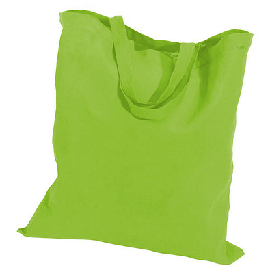 Einkaufstasche Baumwolle, kurze Henkel, apfelgrün