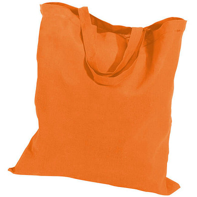 Einkaufstasche Baumwolle, kurze Henkel, orange