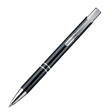 Metall-Kugelschreiber Vermont, blaue Mine, schwarz