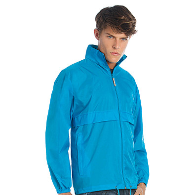 B&C Collection Unisex Windbreaker Jacke, hellblau, XL