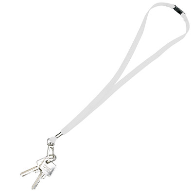 Schlüsselband,10 mm, inkl. Druck, weiß