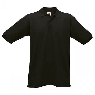 FRUIT OF THE LOOM® Unisex Poloshirt Pique, schwarz, XXL