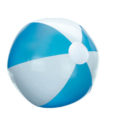 Wasserball, hellblau/weiß, glänzend