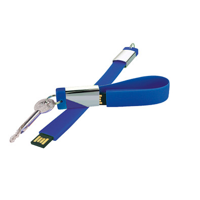 Design-Schlüsselanhänger mit USB-Stick, 4 GB, blau Design-Schlüsselanhänger mit USB-Stick, 4 GB, blau