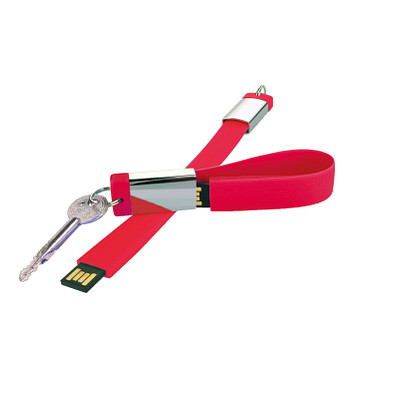 Design-Schlüsselanhänger mit USB-Stick, 4 GB, rot