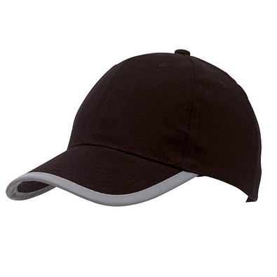 6-Panel-Cap Reflect, Schwarz