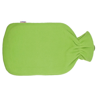 Wärmflasche mit Fleecebezug, Apfelgrün