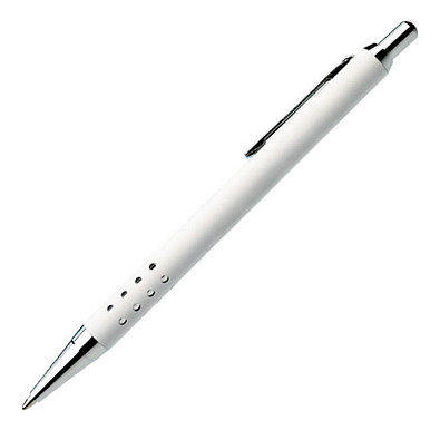 LANCE® Metall-Kugelschreiber Sofia, blaue Mine, weiß