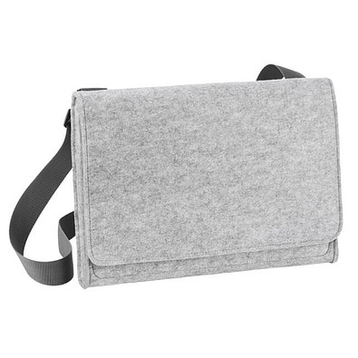 Filz-Shoulderbag, hellgrau