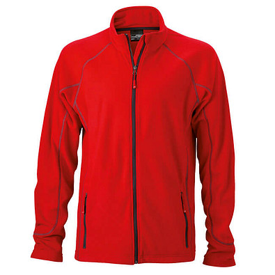 JAMES & NICHOLSON Unisex Fleecejacke, rot, XL