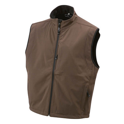 JAMES & NICHOLSON Unisex Softshell-Weste, braun, M